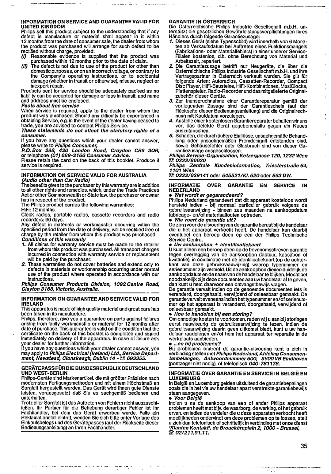 Philips D8479 manual 