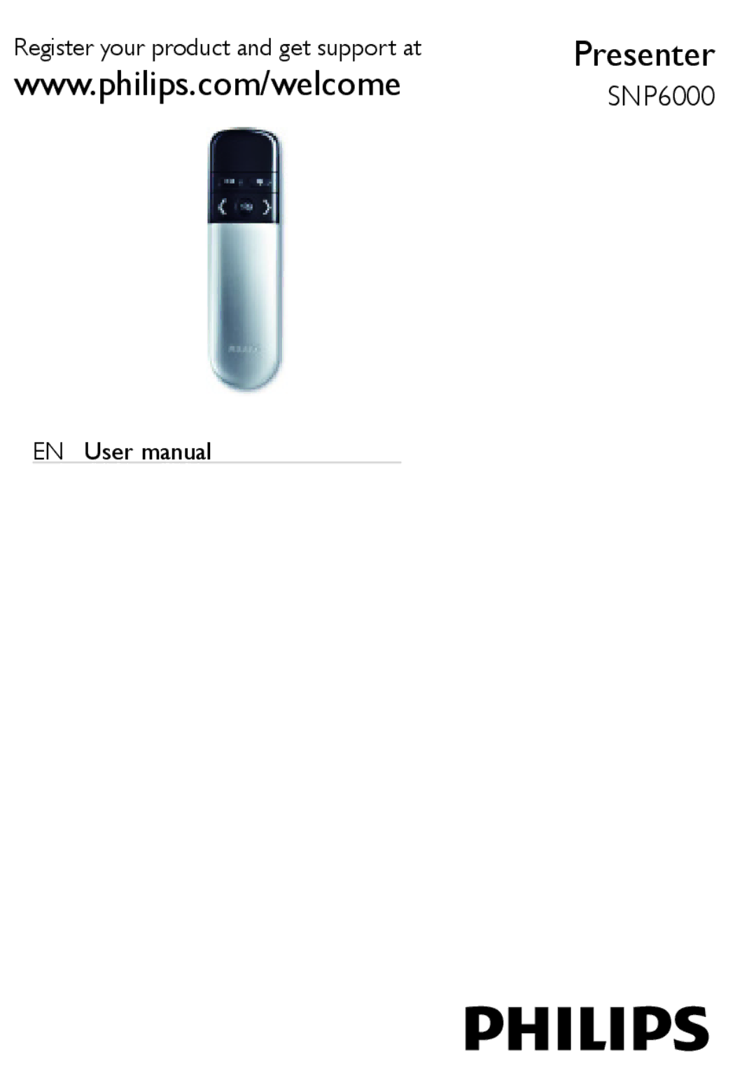 Philips SNP6000, DB100486 user manual Presenter 