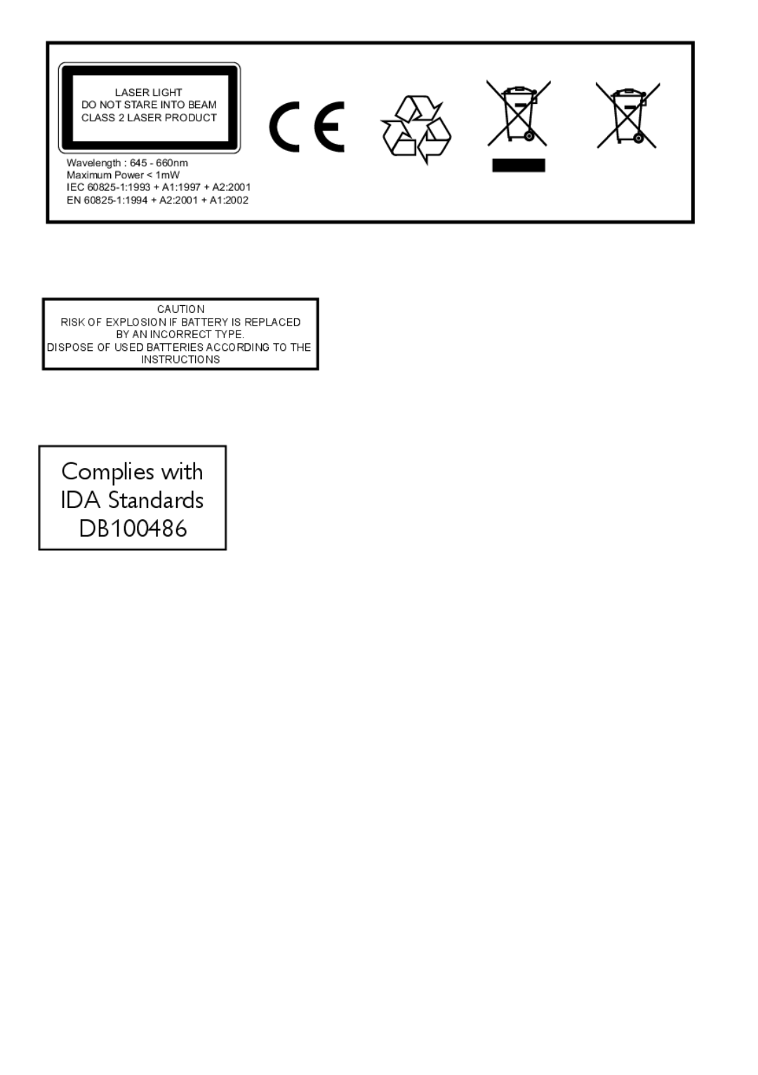 Philips SNP6000 user manual Complies with IDA Standards DB100486 