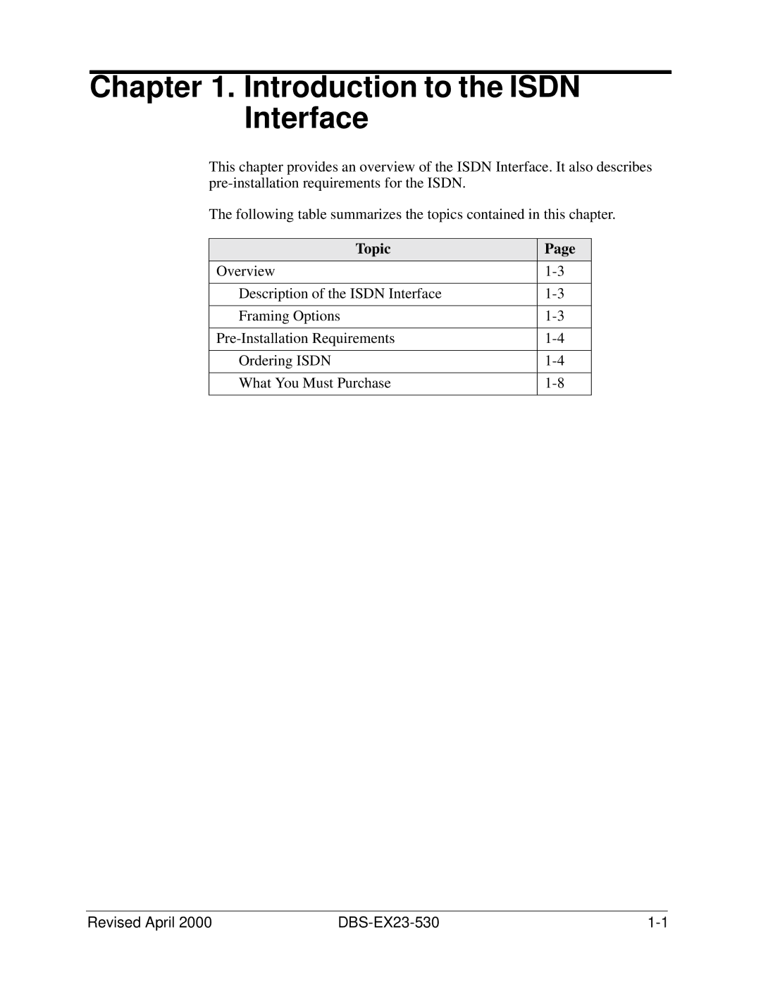 Philips DBS-EX23-530 manual Introduction to the Isdn Interface, Topic 