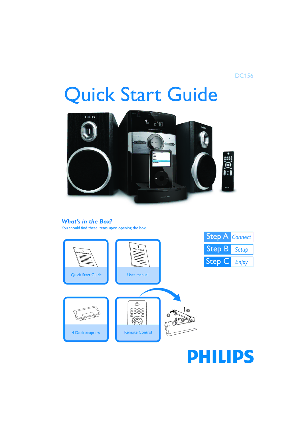 Philips DC156/37B quick start Quick Start Guide 