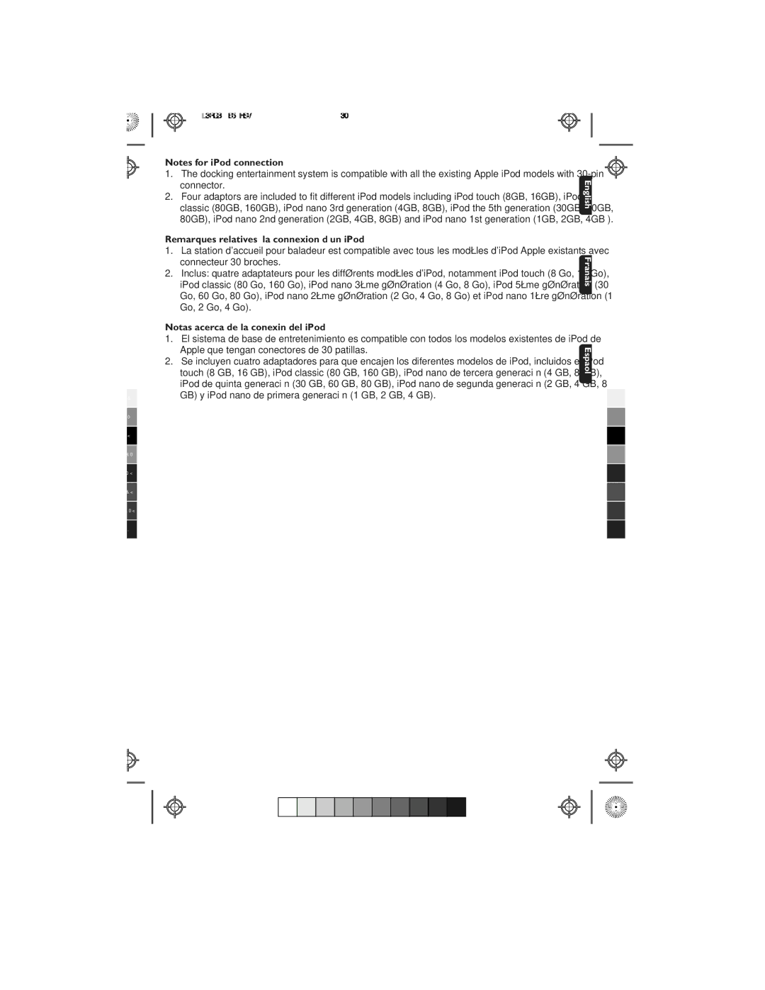 Philips DC177 owner manual Remarques relatives à la connexion dun iPod 