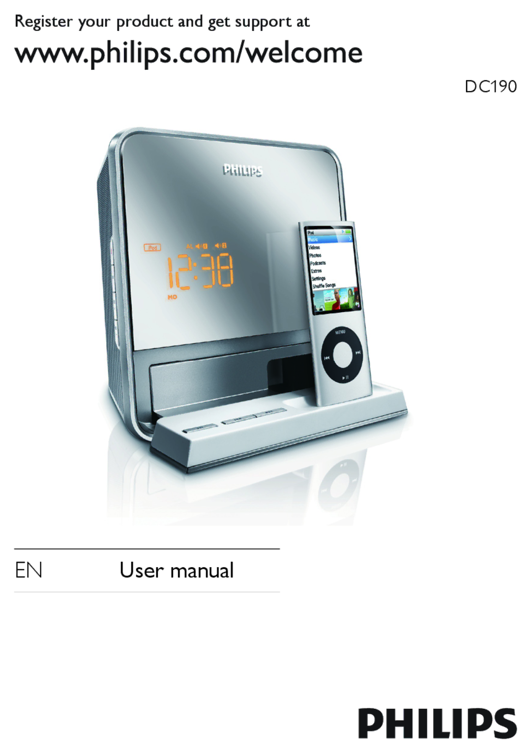 Philips user manual Register your product and get support at DC190 