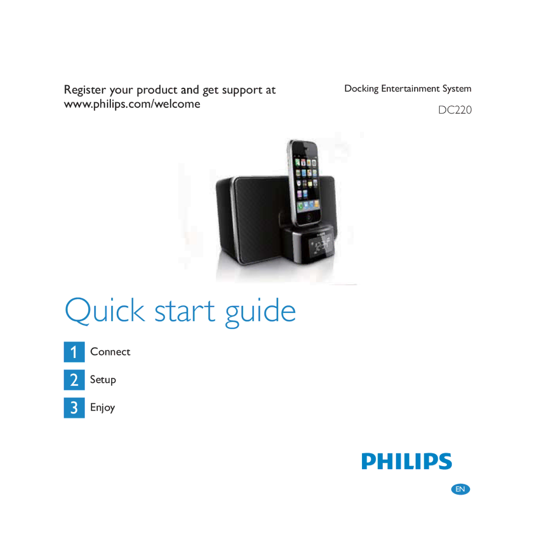 Philips DC220/05 quick start Connect Setup Enjoy 