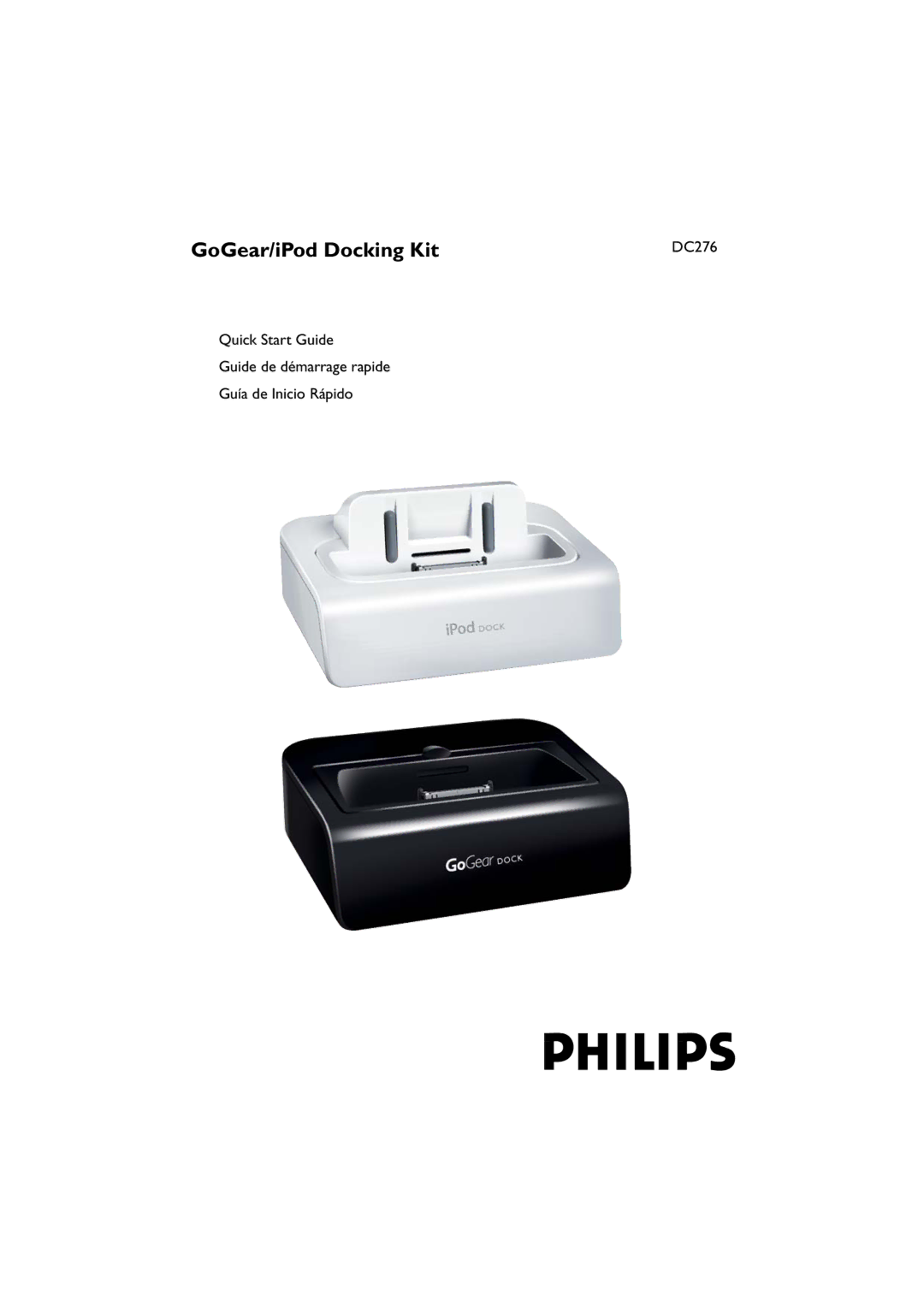 Philips DC276 quick start GoGear/iPod Docking Kit 