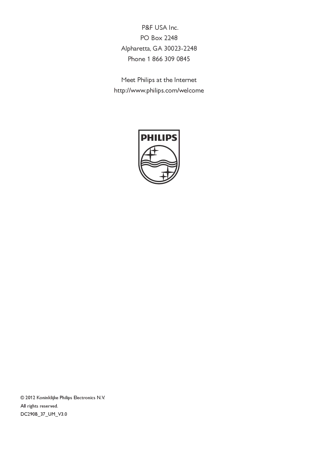 Philips DC290B user manual 