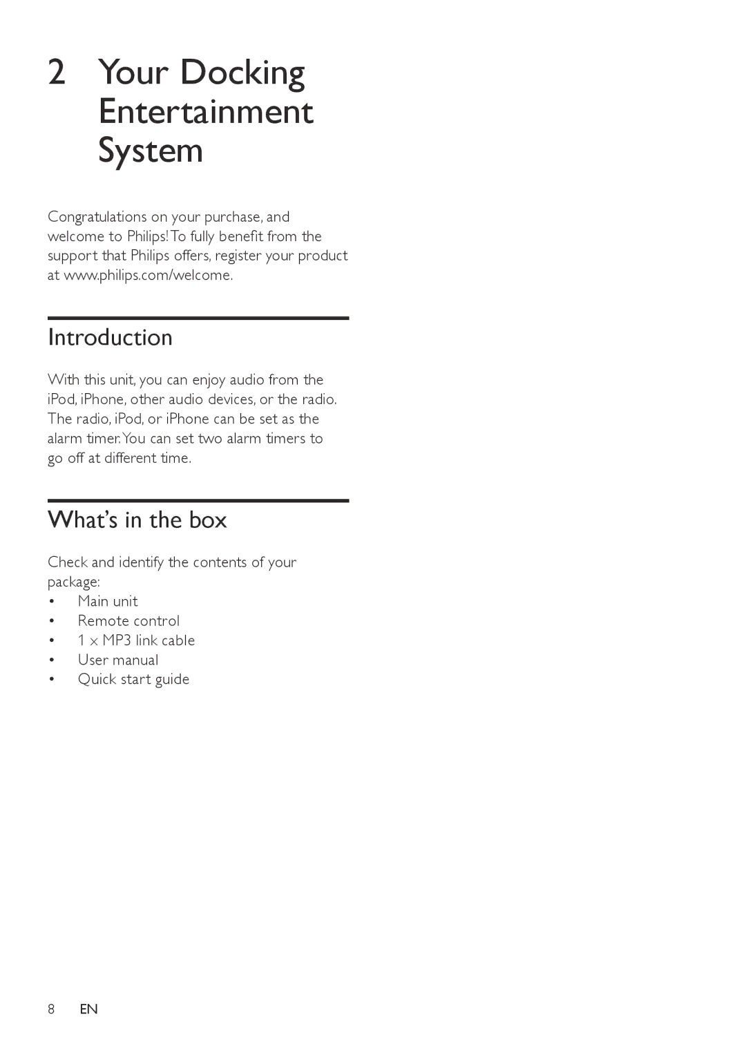 Philips DC290B user manual Introduction, What’s in the box 