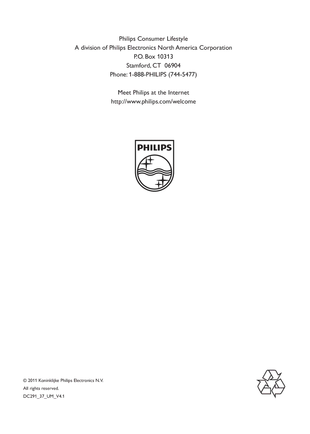 Philips DC291 user manual 