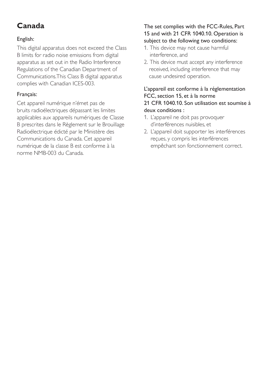 Philips DC320/37 user manual English, This device may not cause harmful interference 