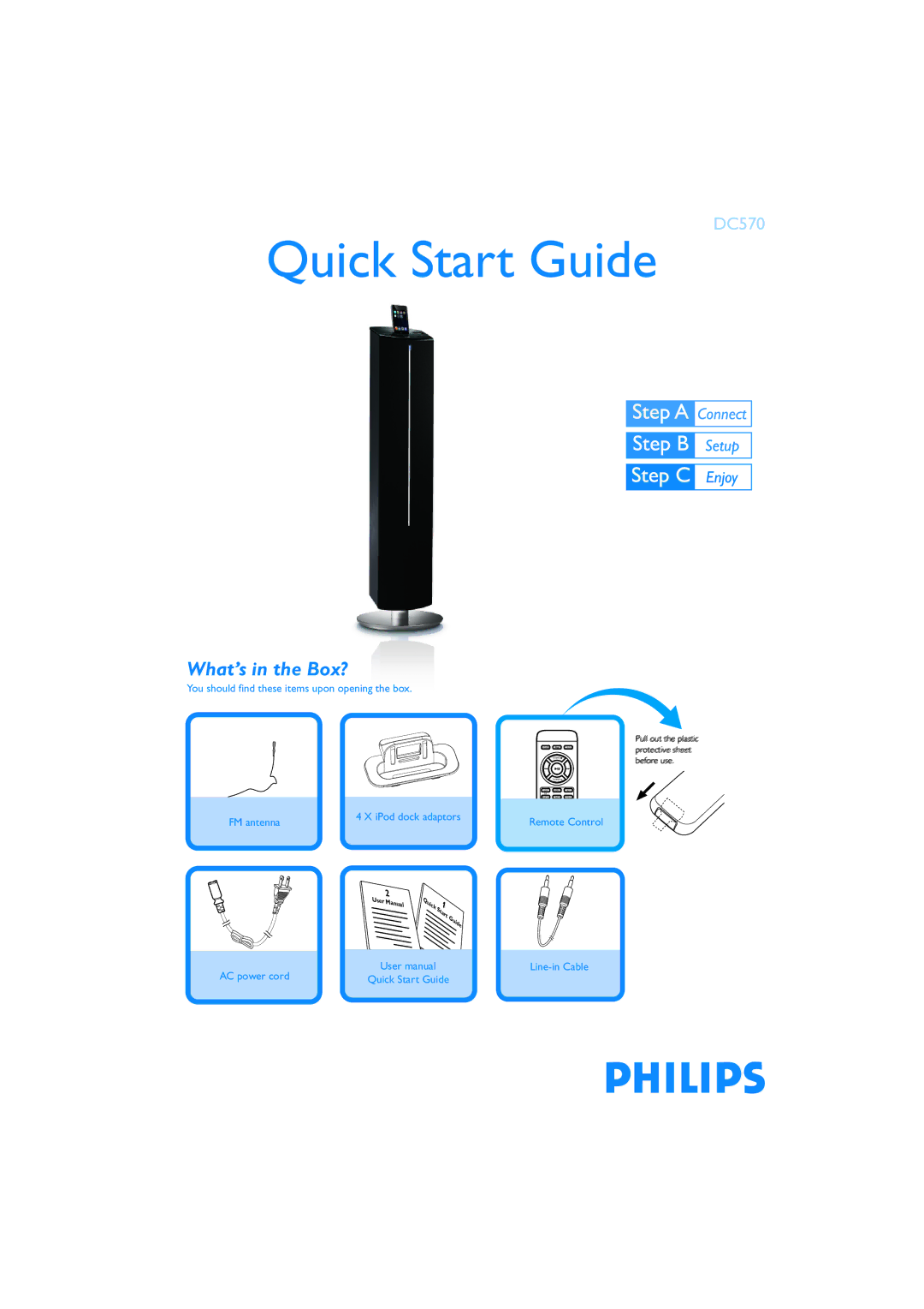 Philips DC570 quick start Quick Start Guide, What’s in the Box? 