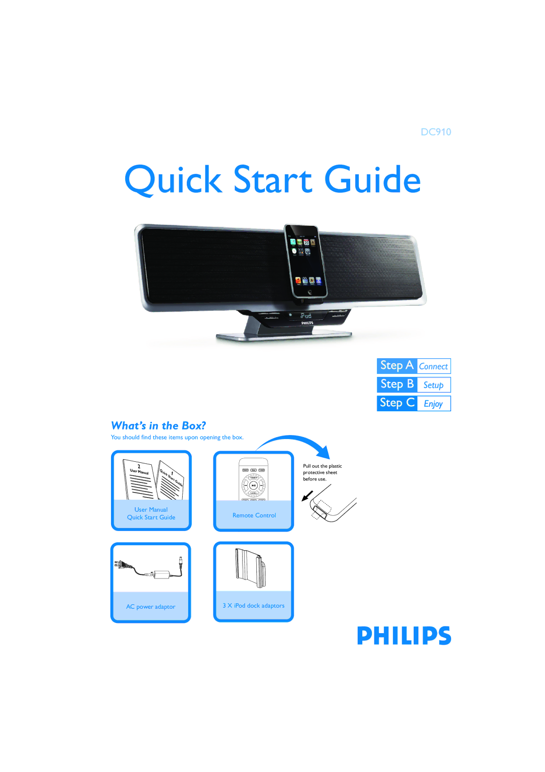 Philips DC910W/37 quick start Quick Start Guide, What’s in the Box? 