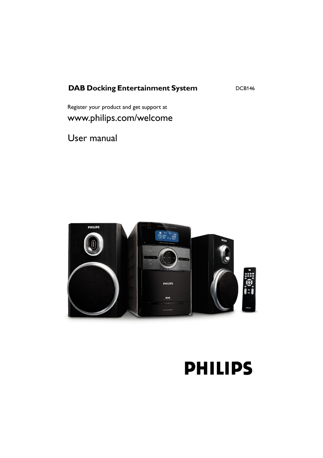 Philips DCB146 user manual DAB Docking Entertainment System, Register your product and get support at 