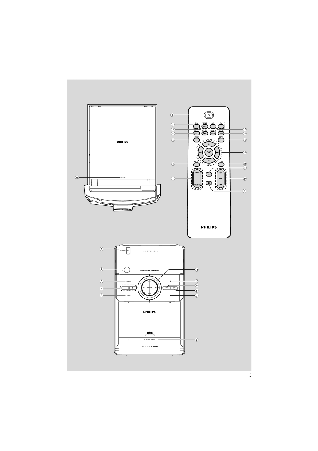 Philips DCB146 user manual Pullto Open 