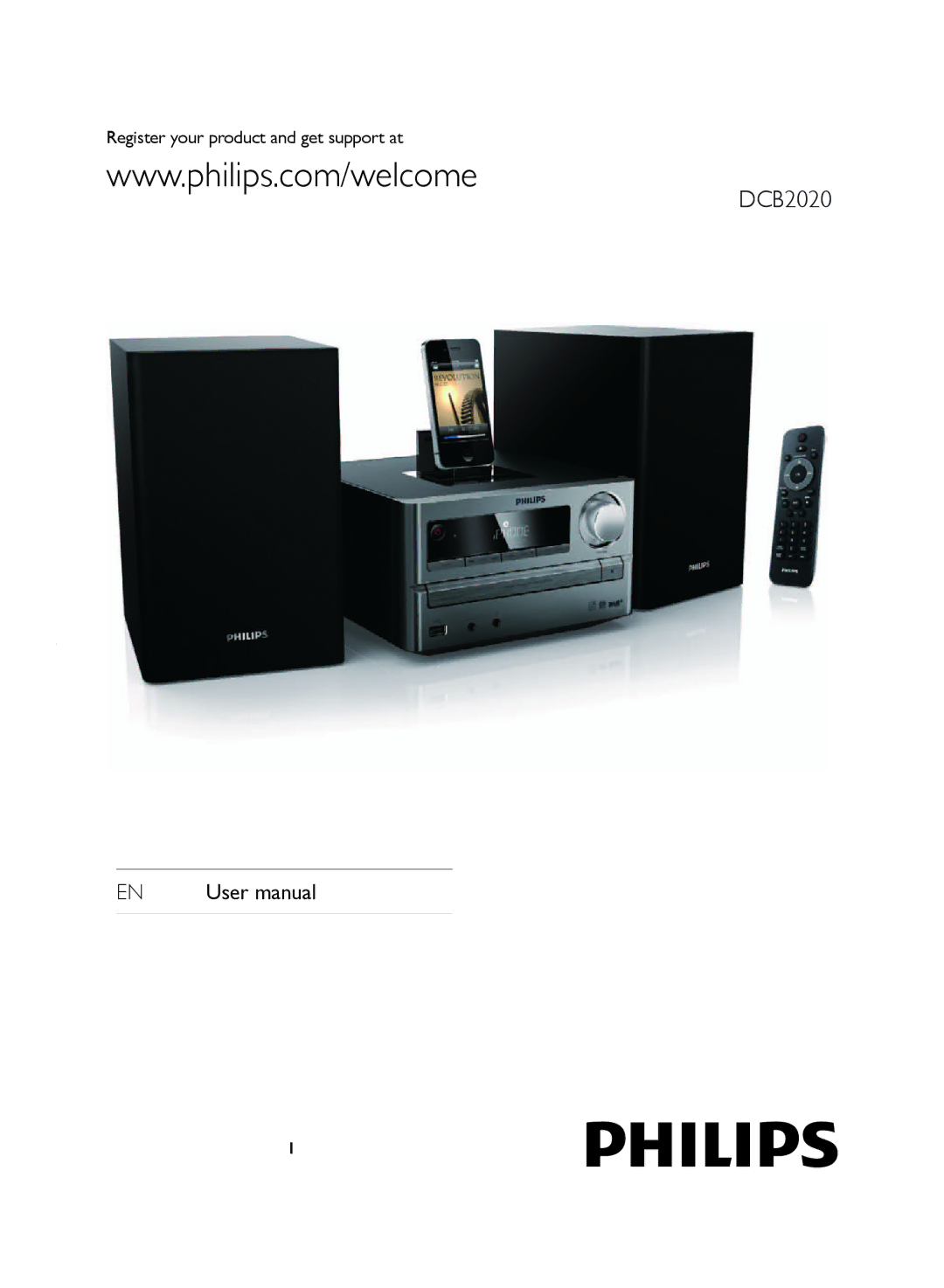 Philips DCB2020 user manual Register your product and get support at 