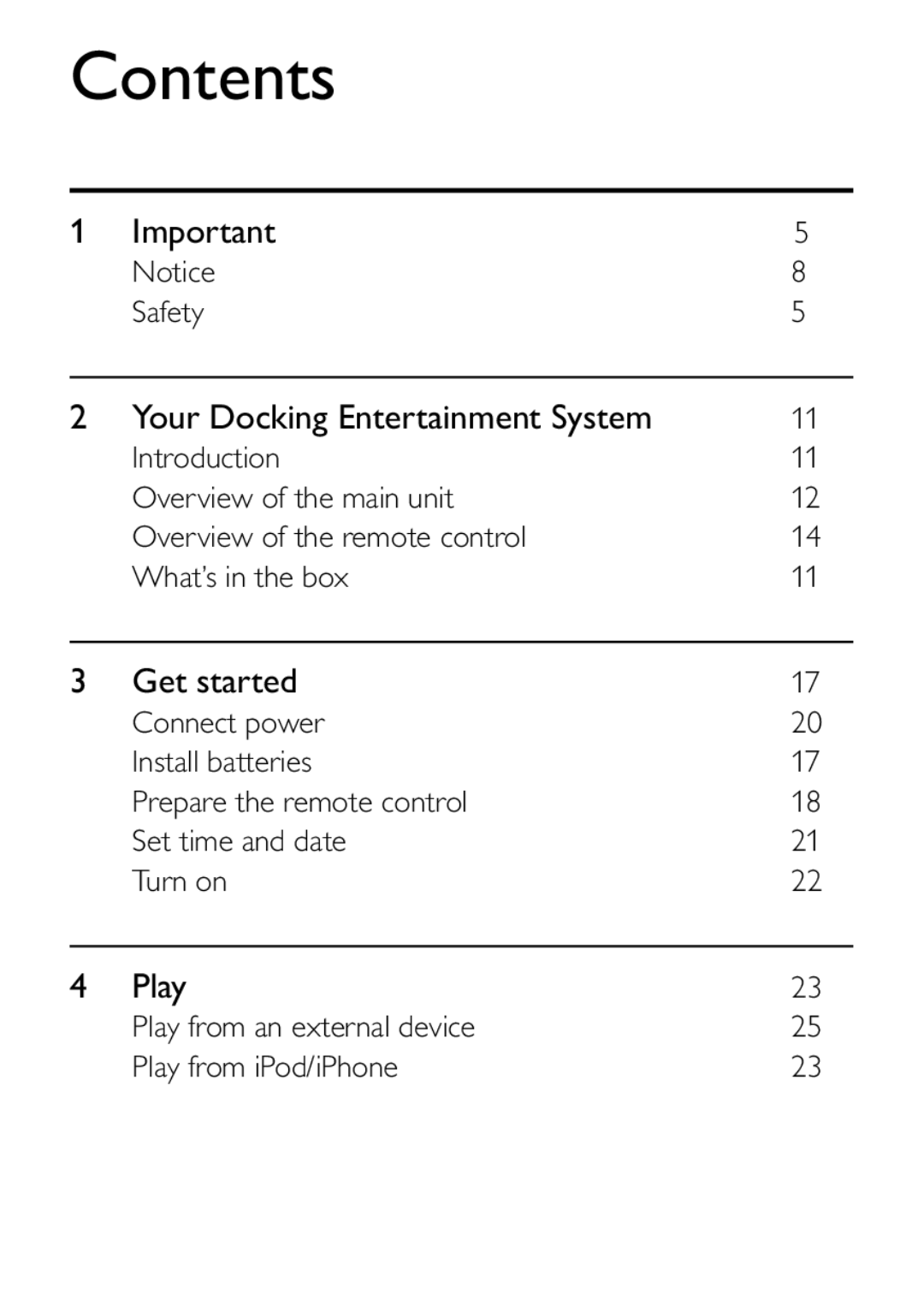 Philips DCB242 user manual Contents 