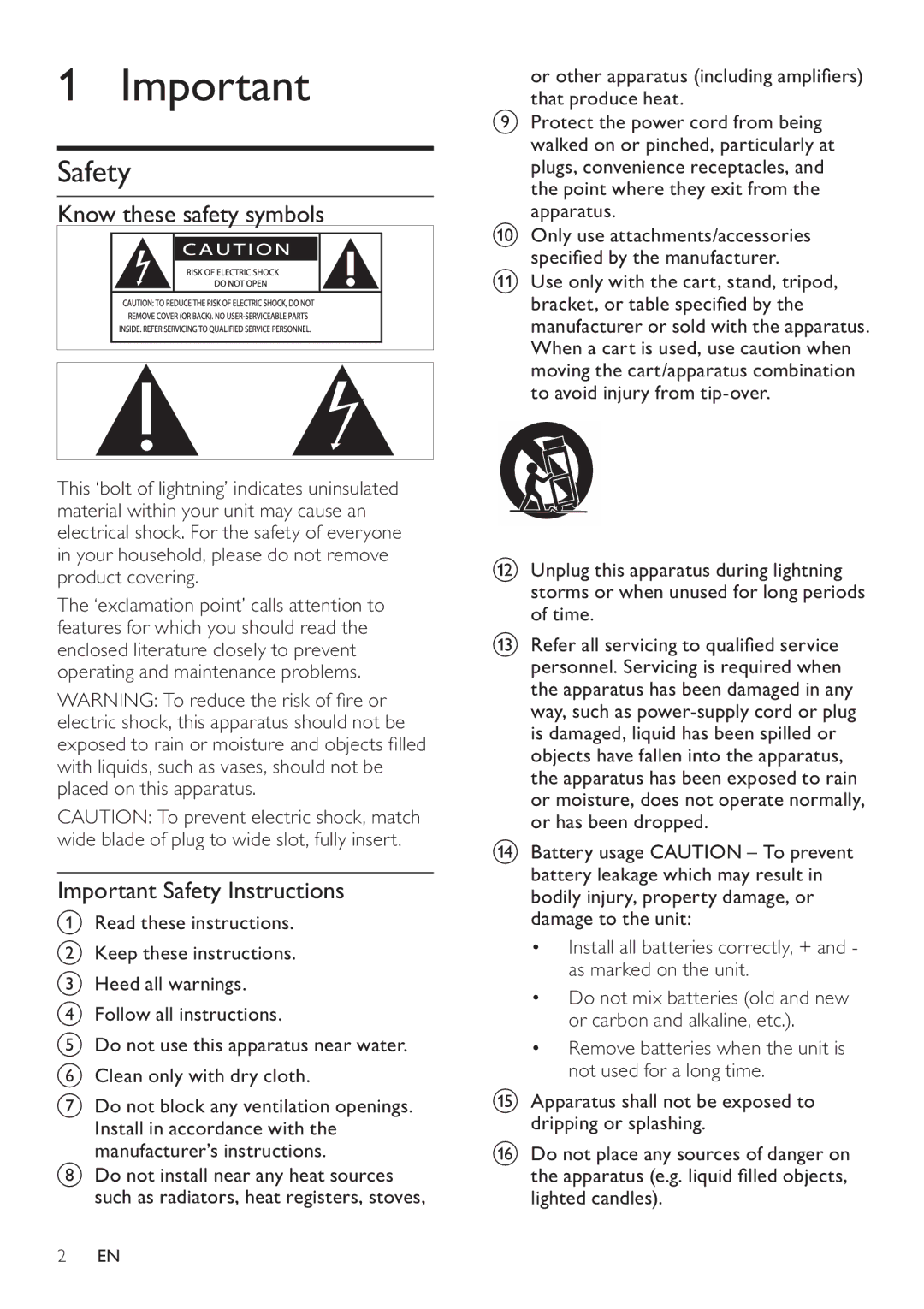 Philips DCD322/12 user manual Know these safety symbols, Important Safety Instructions 