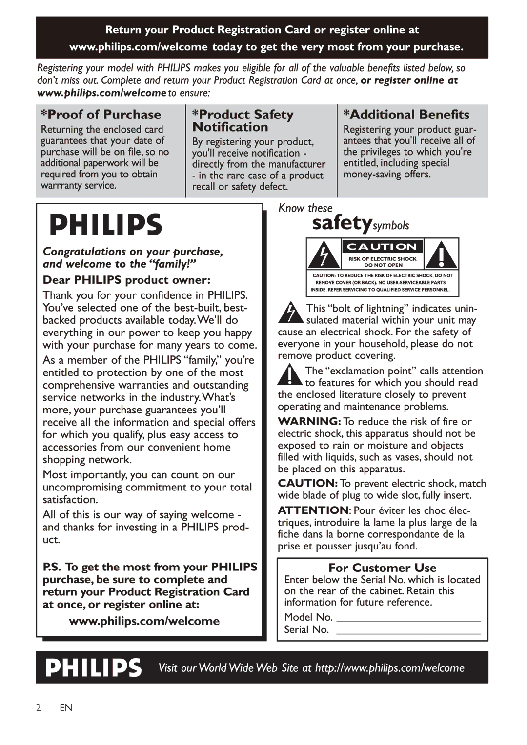 Philips DCM250/37 user manual 