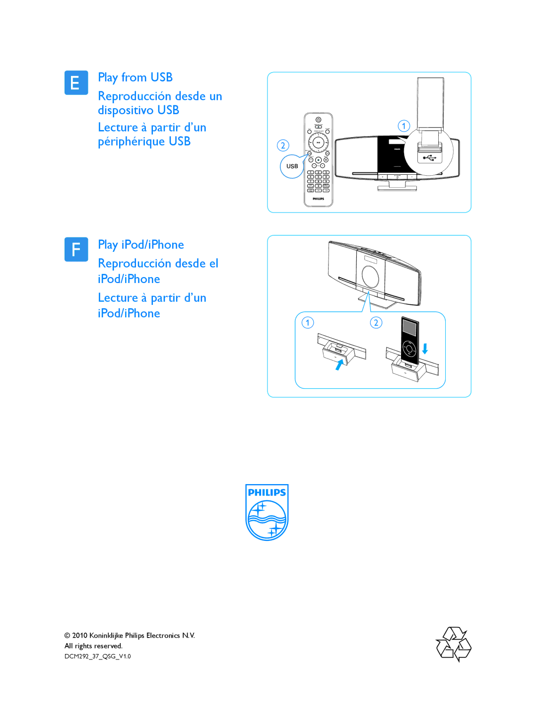 Philips DCM292/37 user manual Koninklijke Philips Electronics N.V. All rights reserved 