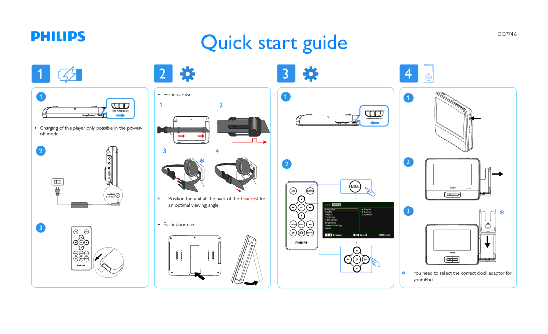 Philips DCP746/37 quick start Quick start guide 