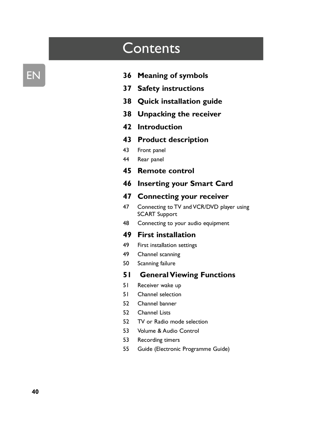 Philips DCR 2020 user manual Contents 