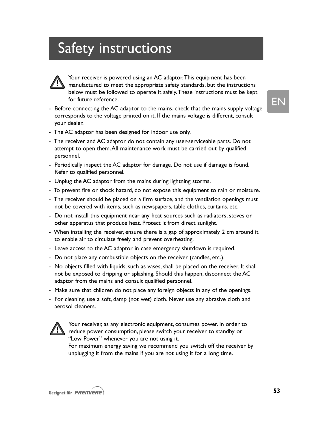 Philips DCR 2021 user manual Safety instructions, For future reference 