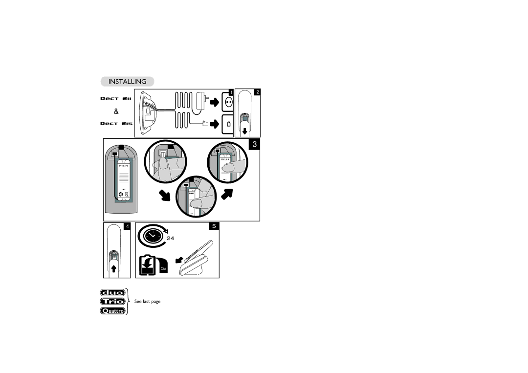 Philips DECT 211 manual Installing, See last 