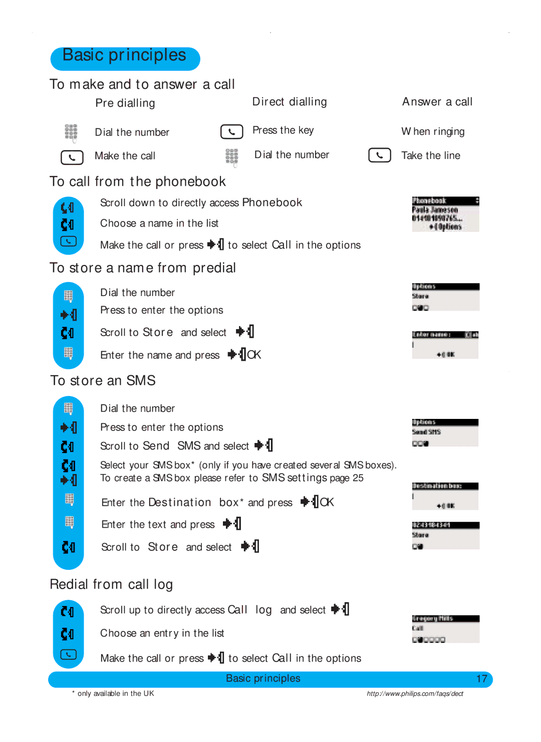 Philips DECT515, DECT511 user manual Basic principles 