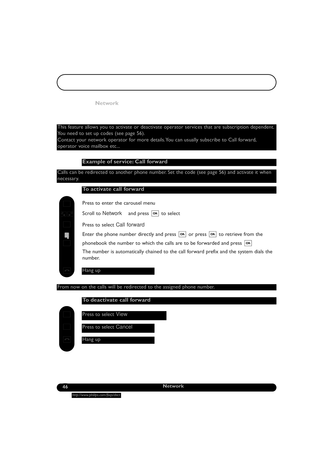 Philips DECT521/DECT 525 manual Network 