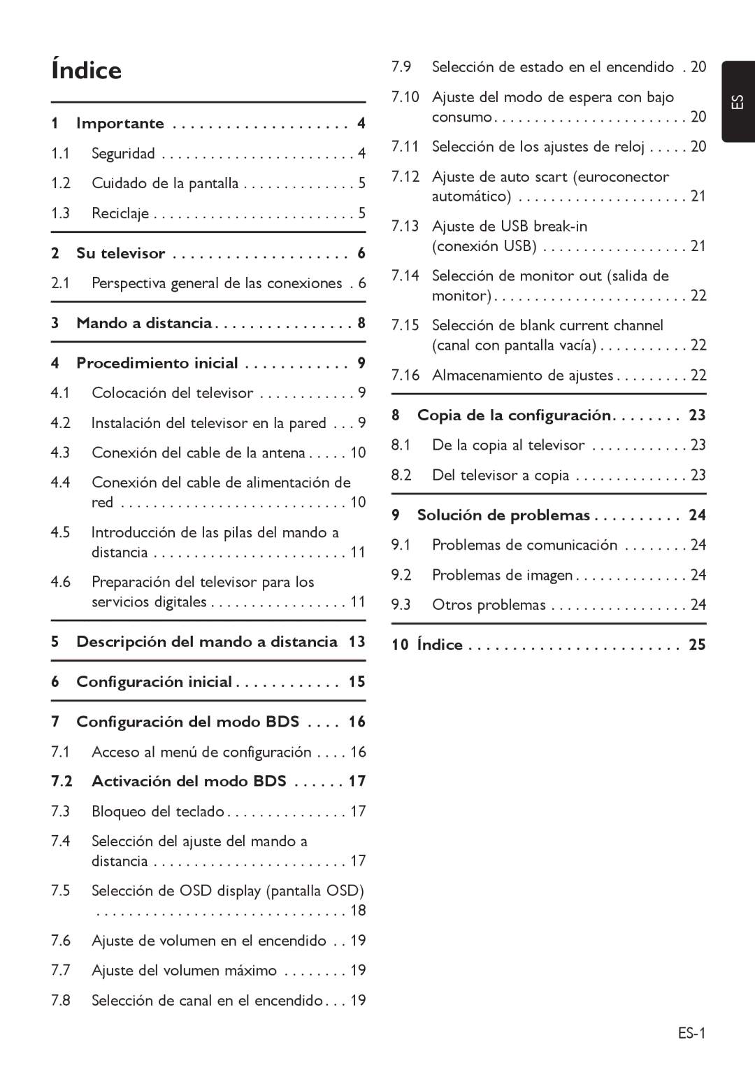 Philips DFU-DEC2008 manual Índice, Descripción del mando a distancia 