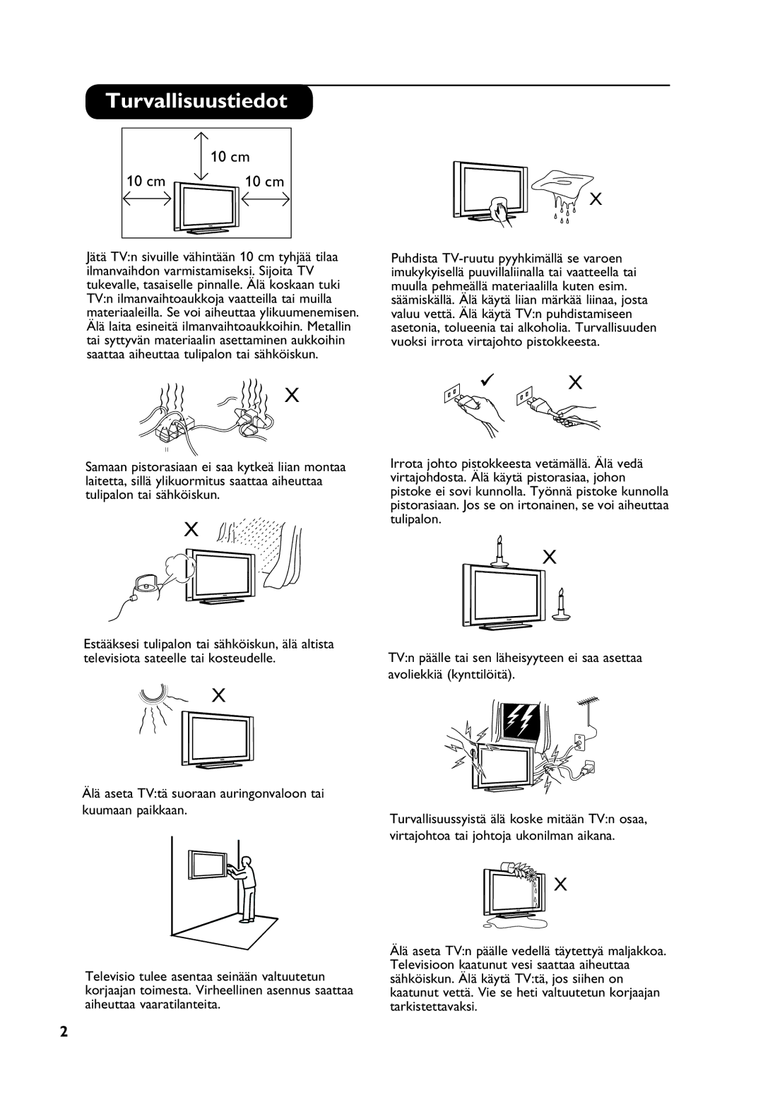 Philips Digital TV manual Turvallisuustiedot 