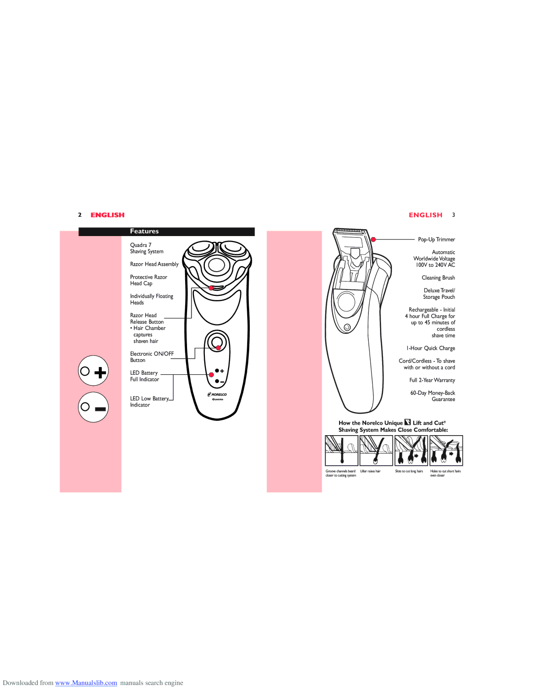 Philips Dlnzw manual Features 