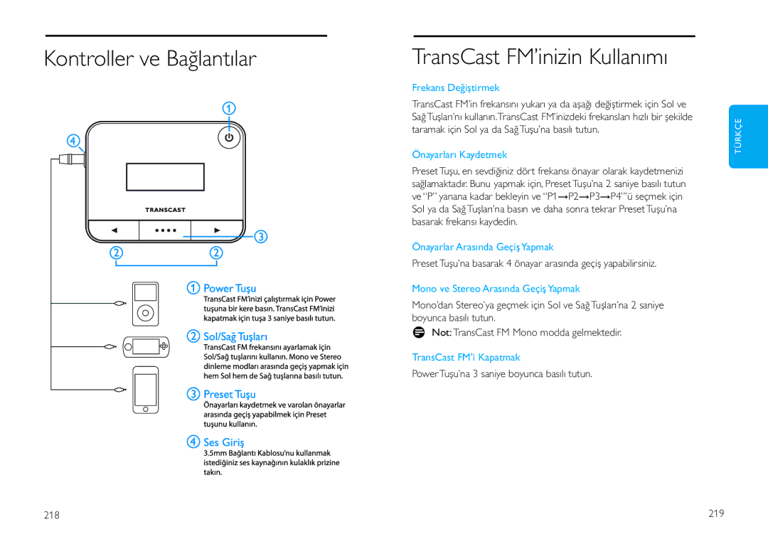 Philips DLV92009/10 user manual Kontroller ve Bağlantılar 