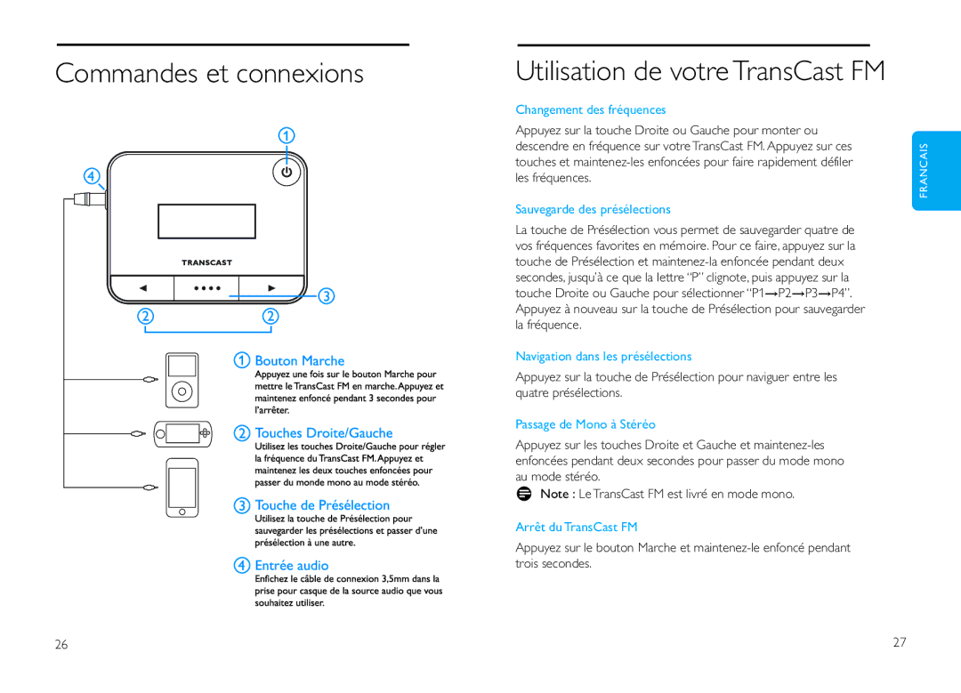 Philips DLV92009/10 user manual Commandes et connexions, Changement des fréquences, Sauvegarde des présélections 