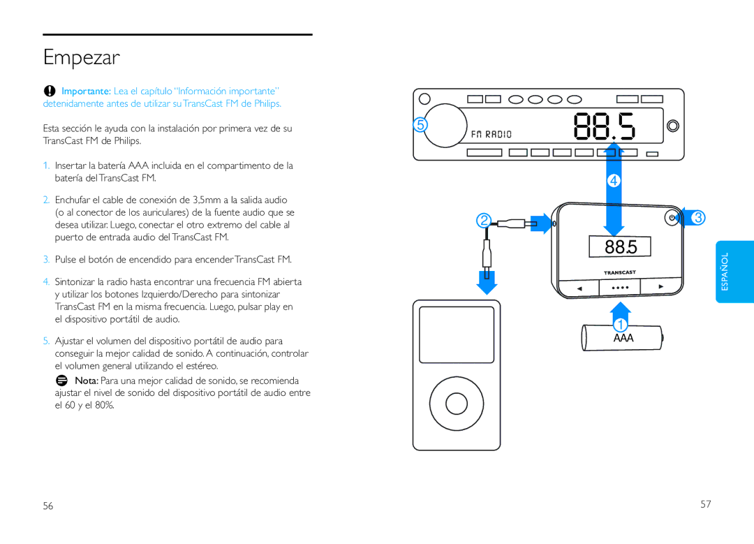 Philips DLV92009/10 user manual Empezar 