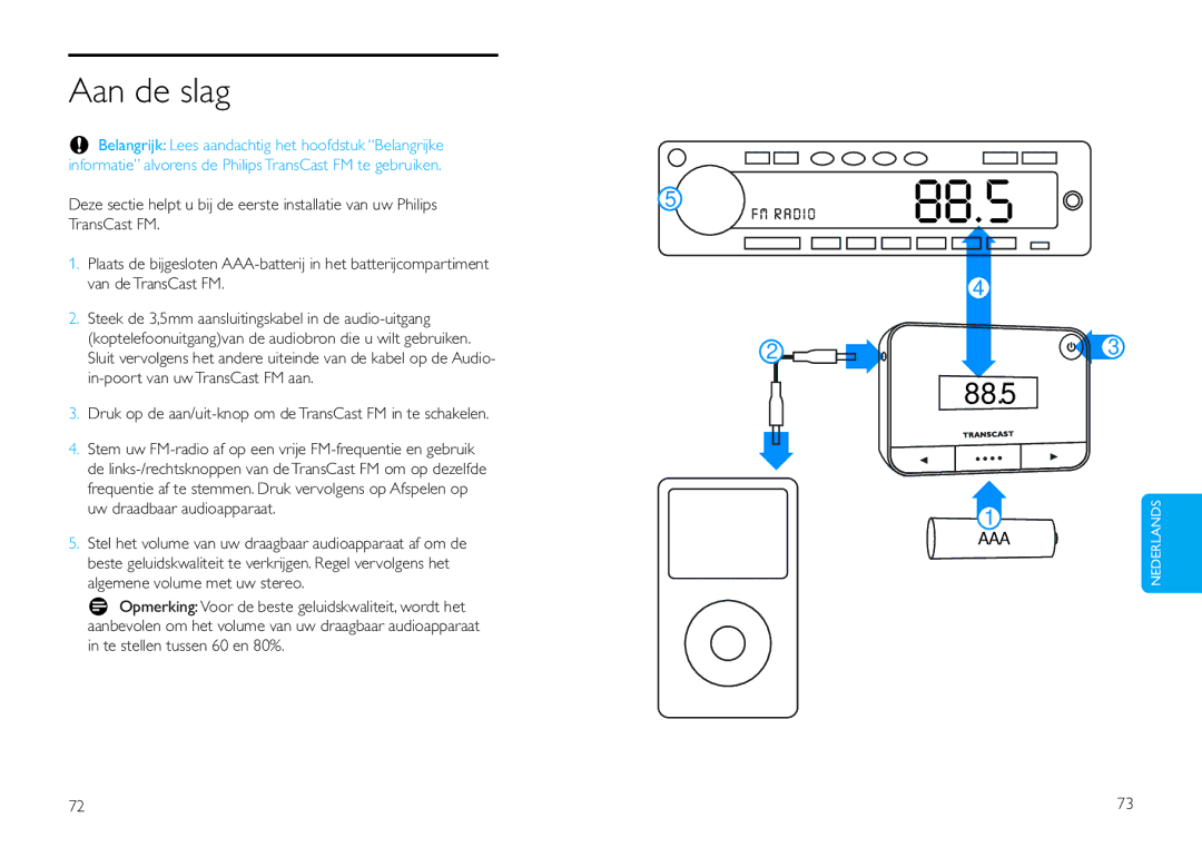 Philips DLV92009/10 user manual Aan de slag 