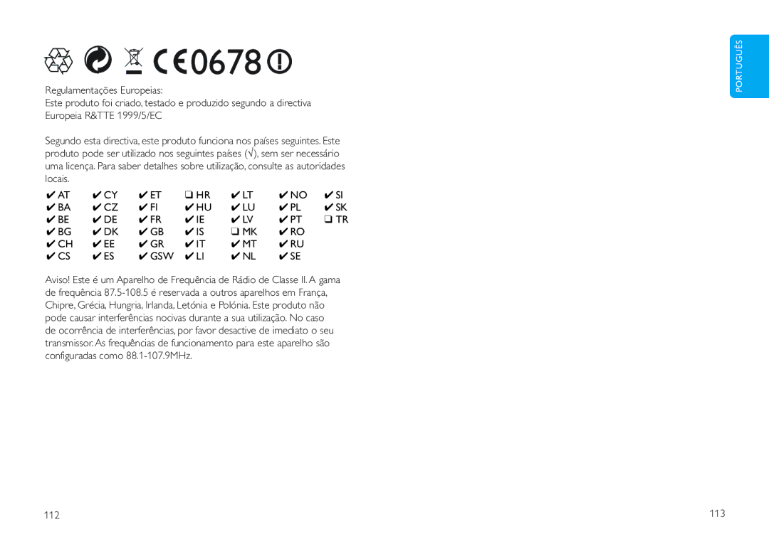 Philips DLV92009/10 user manual De imediato o seu, 112 113 