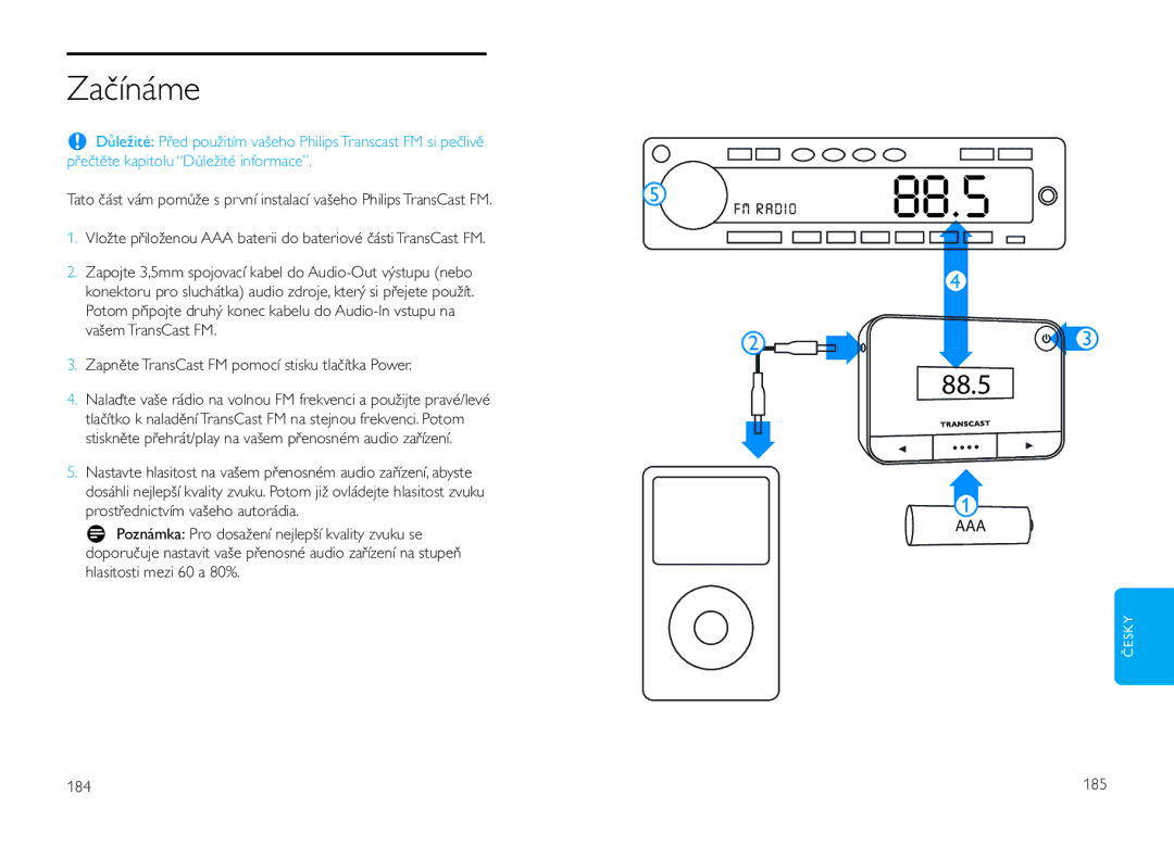 Philips DLV92009/10 user manual Začínáme, 184 185 