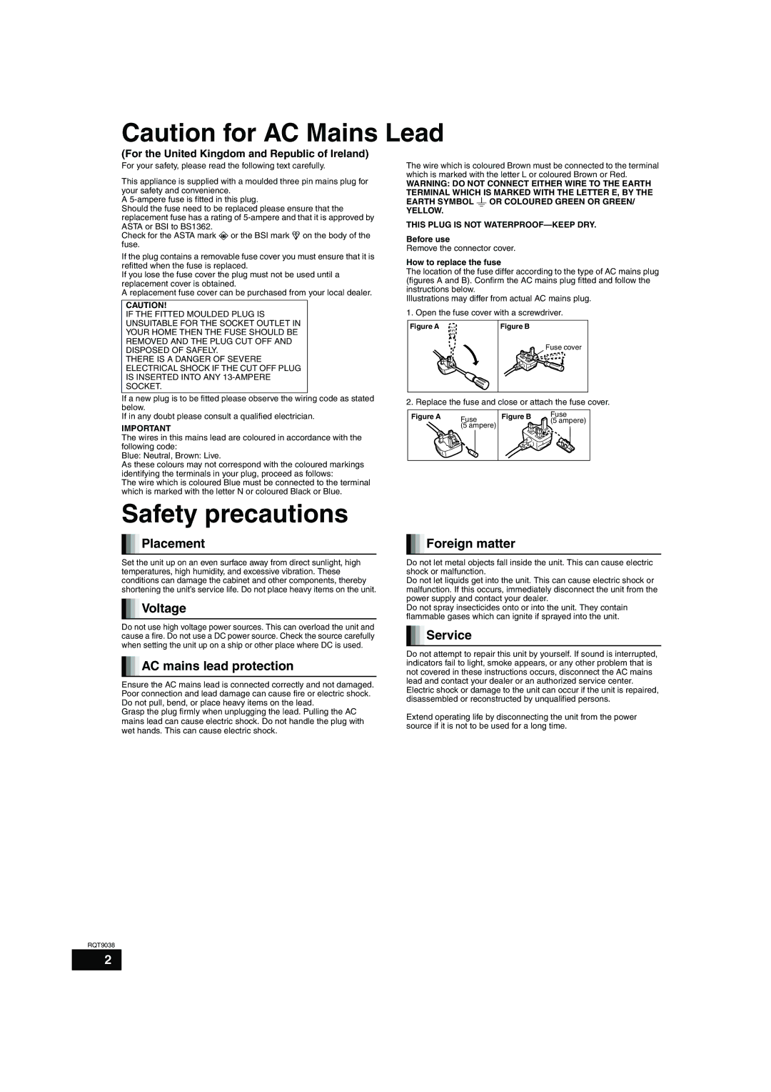 Philips DMP-BD30 operating instructions Safety precautions 