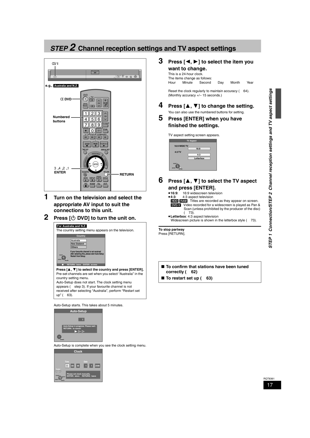 Philips DMR-EH55 Press 2, 1 to select the item you Want to change, Press 3, 4 to change the setting, Finished the settings 