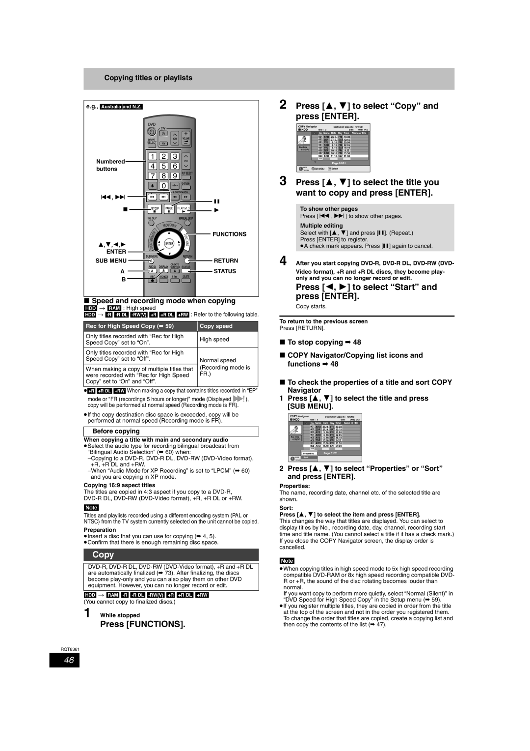 Philips DMR-EH55 Press 3, 4 to select Copy and press Enter, Press 2, 1 to select Start and press Enter 