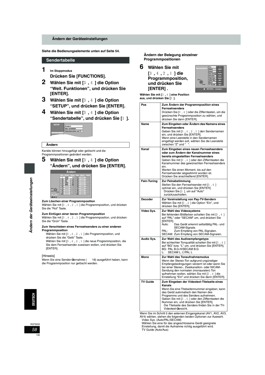 Philips DMR-EH60 operating instructions Ändern der Belegung einzelner Programmpositionen 