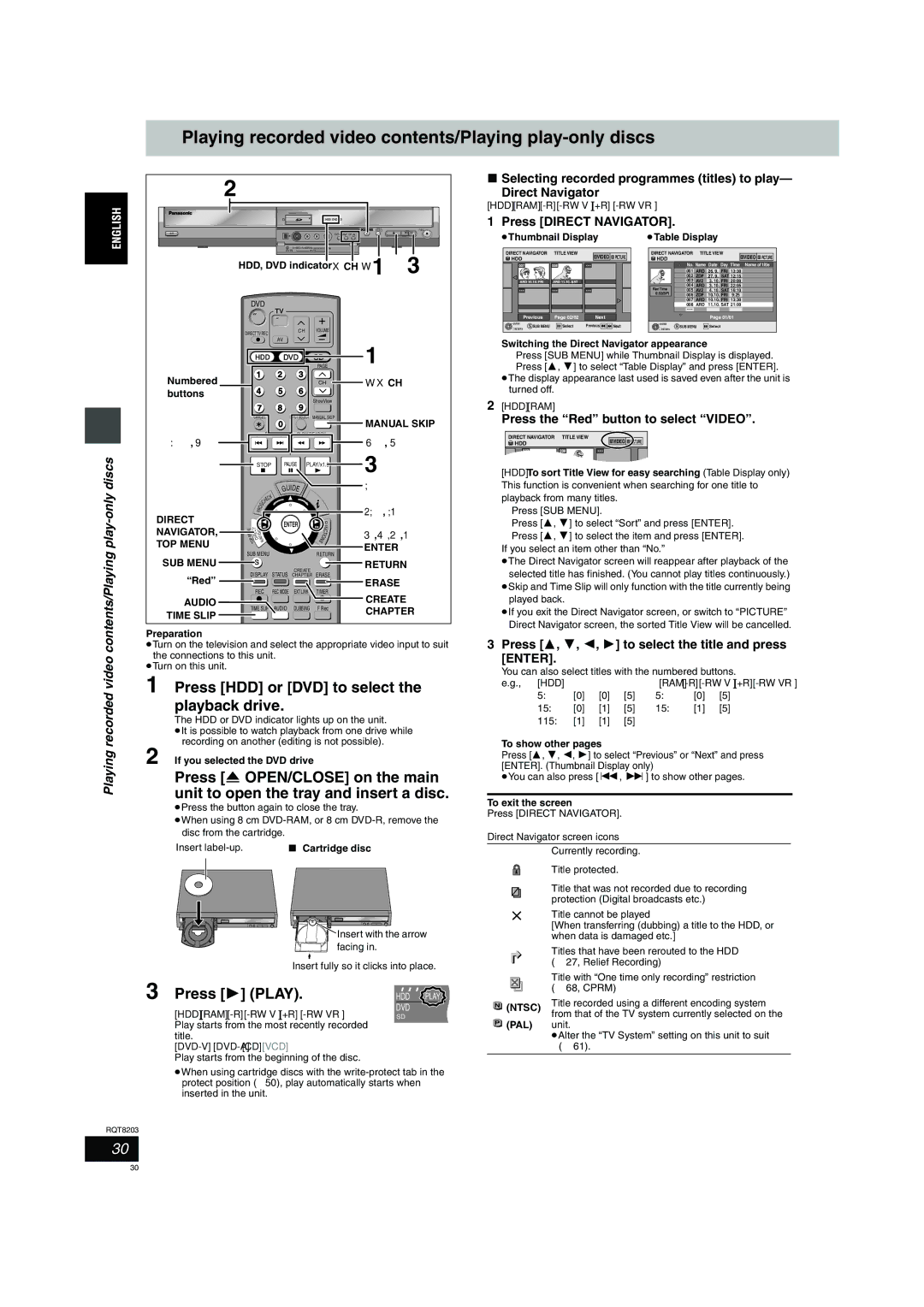 Philips DMR-EH60 operating instructions Playing recorded video contents/Playing play-only discs 