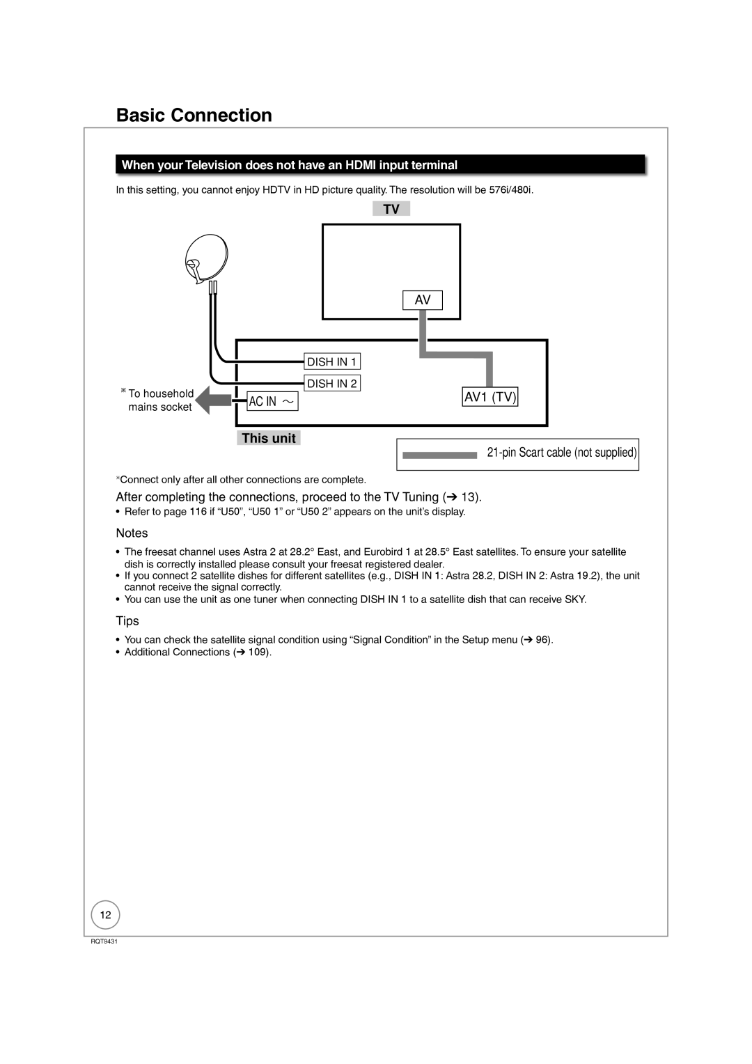 Philips DMR-XS350EB operating instructions This unit, When your Television does not have an Hdmi input terminal 