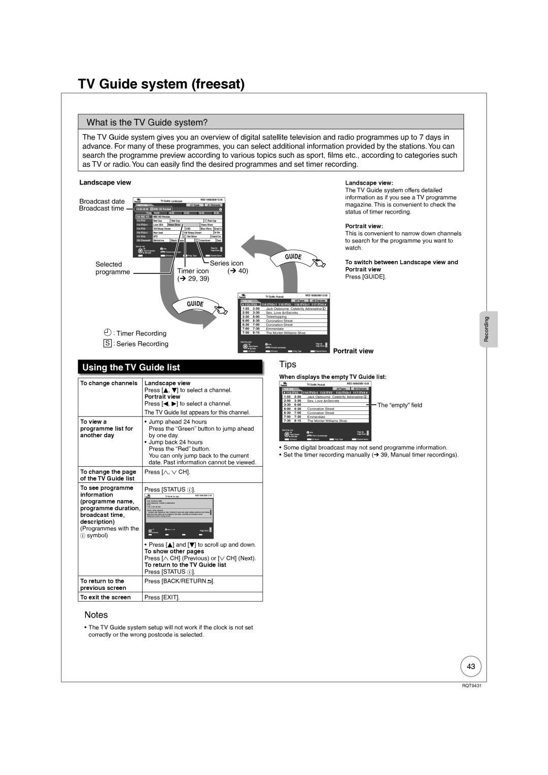 Philips DMR-XS350EB operating instructions TV Guide system freesat, What is the TV Guide system?, Using the TV Guide list 