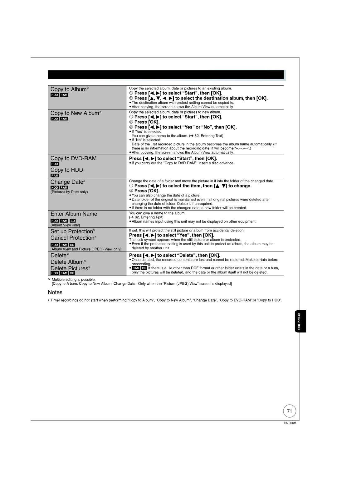 Philips DMR-XS350EB operating instructions Still pictures operation 