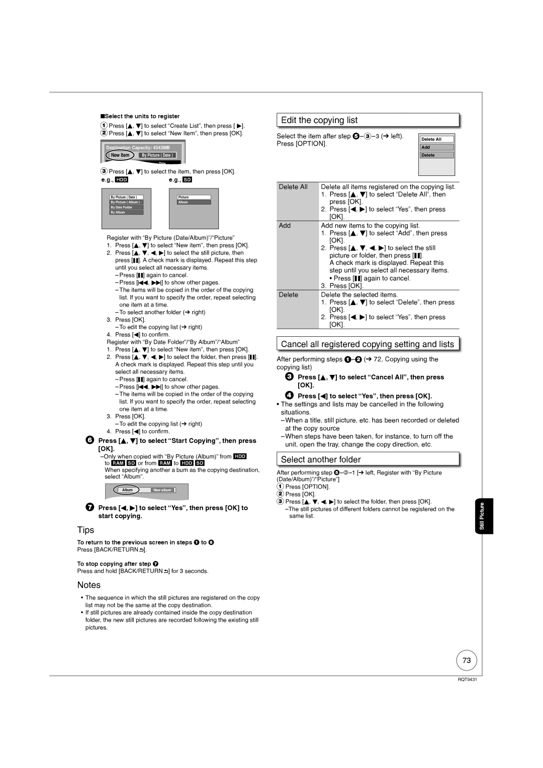 Philips DMR-XS350EB operating instructions Select another folder, Press w, q to select Yes, then press OK to start copying 