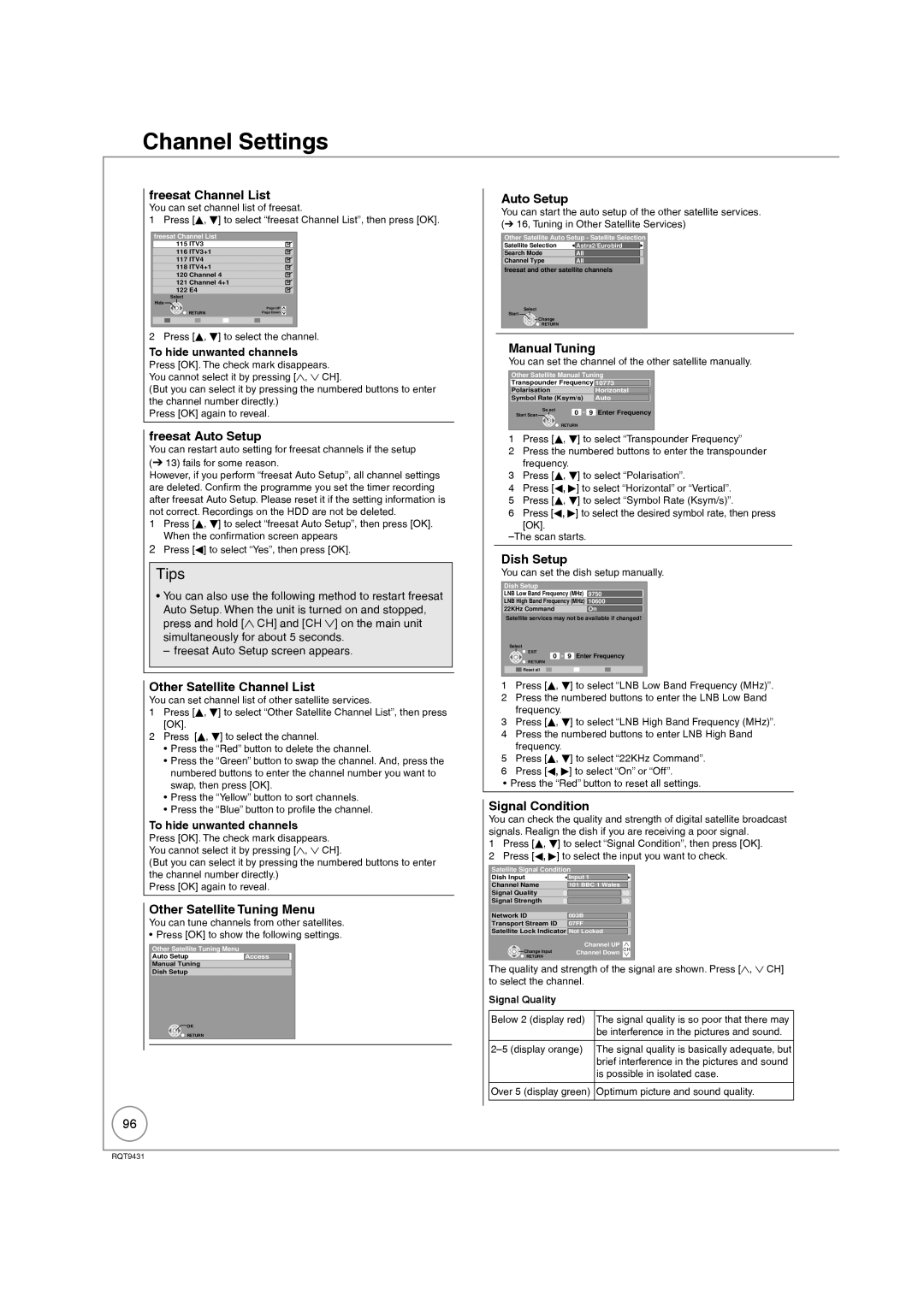 Philips DMR-XS350EB operating instructions Channel Settings 