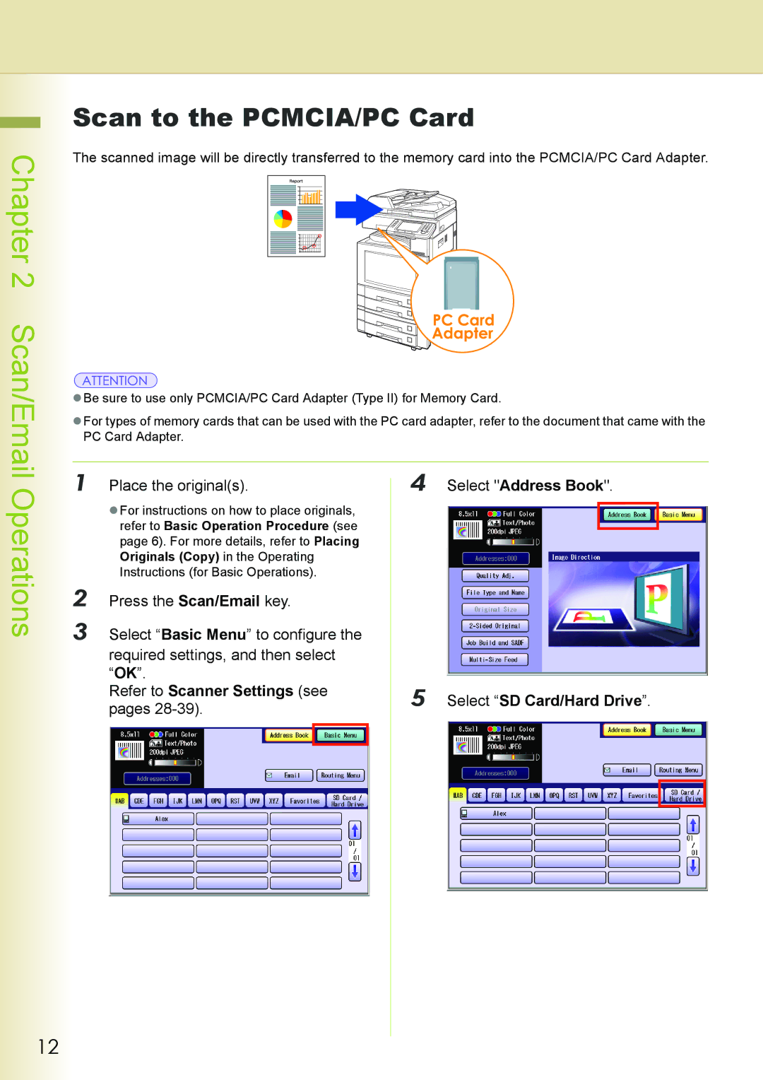 Philips DP-C262 manual Scan to the PCMCIA/PC Card 