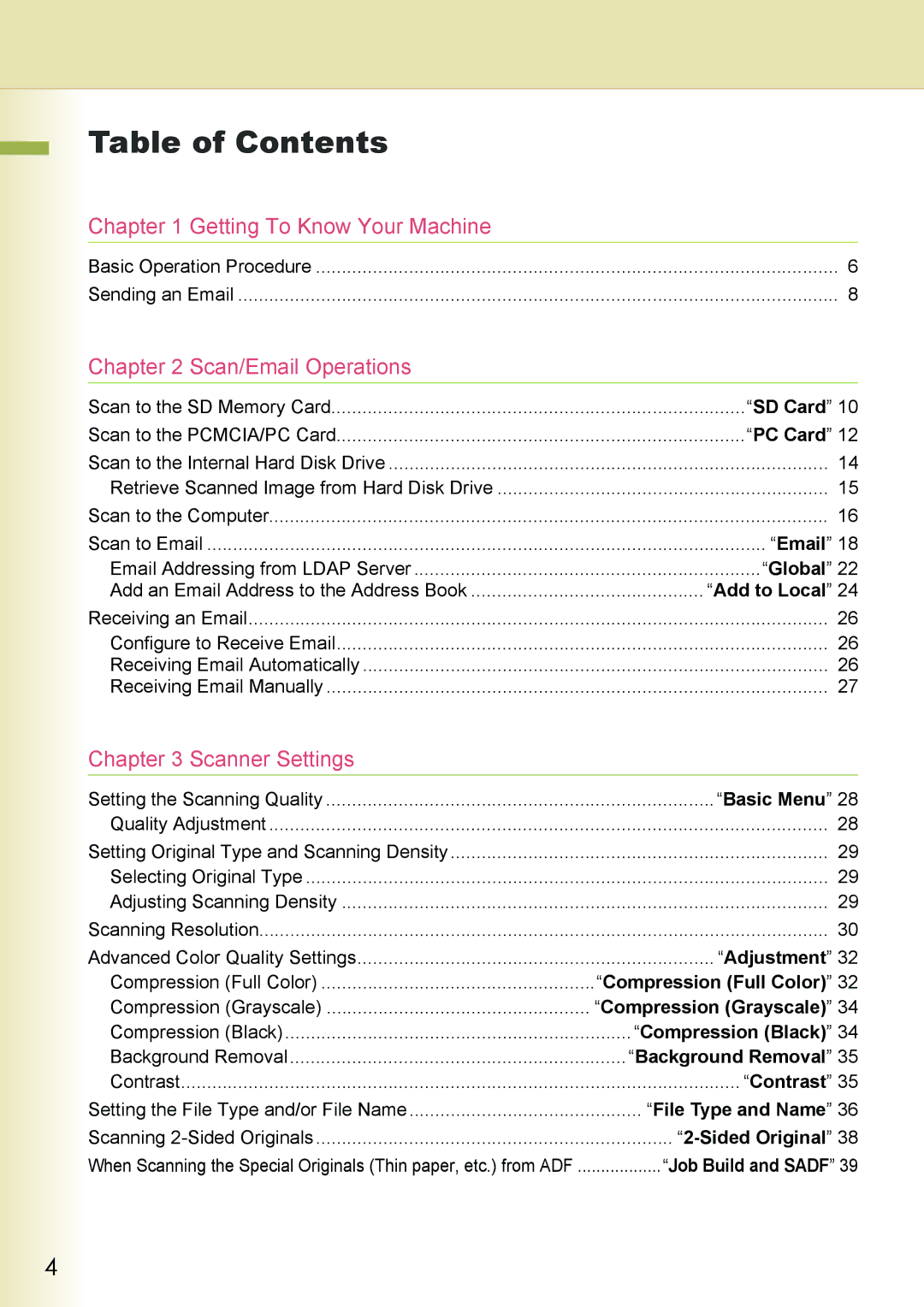 Philips DP-C262 manual Table of Contents 