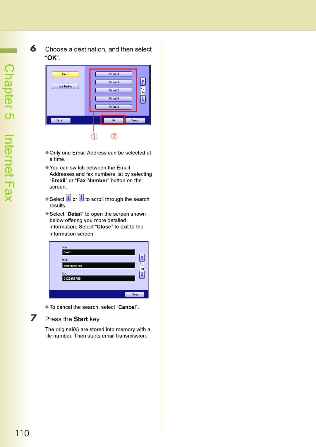 Philips DP-C262 manual 110, Choose a destination, and then select OK 